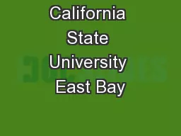 California State University East Bay