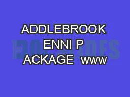 ADDLEBROOK ENNI P ACKAGE  www