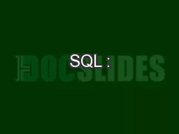 SQL :