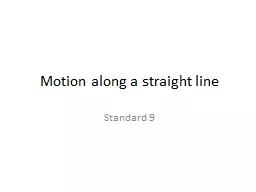 Motion along a straight line