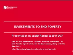 Presentation by Judith Randel to 2014 DCF