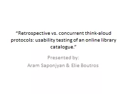 “Retrospective vs. concurrent think-aloud protocols: usab