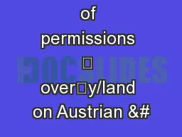 New handling of permissions ሌ overഉy/land on Austrian &#