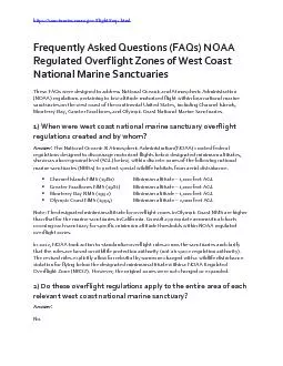 Frequently Asked Questions (FAQs)Overflight Regulationsof entral Calif