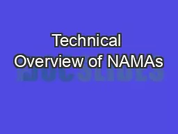 Technical Overview of NAMAs
