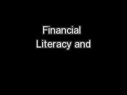 Financial Literacy and