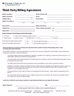 ThirdParty Billing Agreement Students Last Name School Students First Name Phone Number
