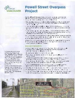 Powell Street Overpass Project continued OBJECTIV