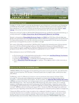 2008 Farm Bill Update