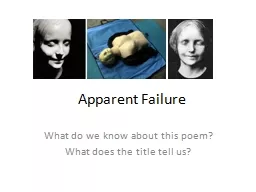 Apparent Failure