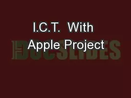 I.C.T.  With Apple Project