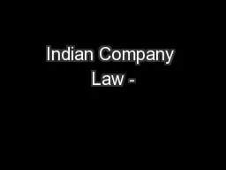 Indian Company Law -