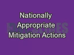Nationally Appropriate Mitigation Actions