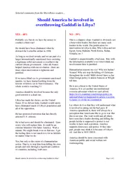 Should America be involved in overthrowing Gaddafi in Libya?