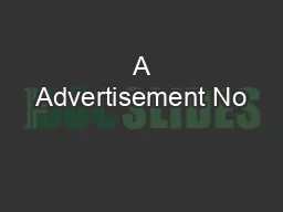 A Advertisement No