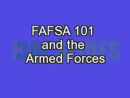 FAFSA 101 and the Armed Forces