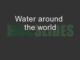Water around the world