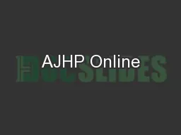 AJHP Online