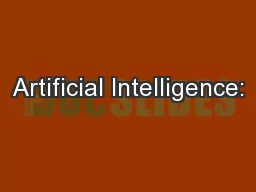 Artificial Intelligence: