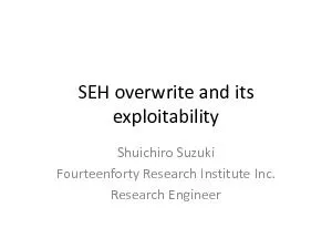 SEH overwrite and its