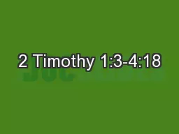 2 Timothy 1:3-4:18