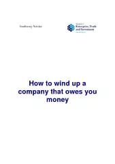 How to wind up a company that owes you money
