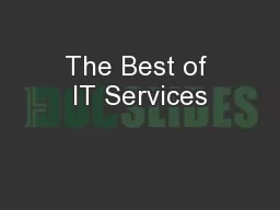 The Best of IT Services