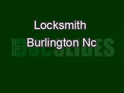 Locksmith Burlington Nc