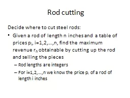 Rod cutting