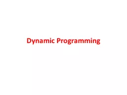 Dynamic Programming
