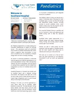 Welcome to  Southland Hospital DR IAN SHAW