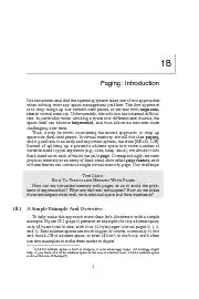 18Paging:IntroductionItissometimessaidthattheoperatingsystemtakesoneof