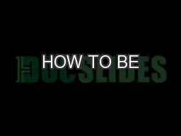 PPT-HOW TO BE thumbnail
