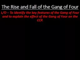 The Rise and Fall of the Gang of Four