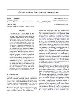 EcientRankingfromPairwiseComparisons