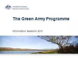 The Green Army Programme
