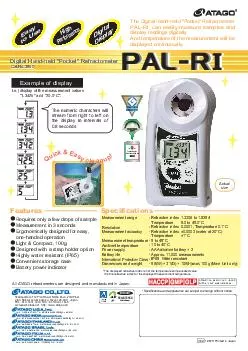 PAL-RAnd temperature of the measurement will bedisplayed continuously.