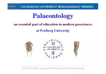an essential partof educationin modern geosciencesProf. Dr. Olaf Elick