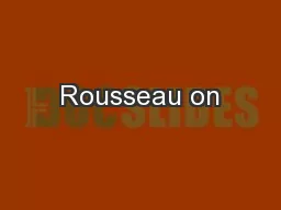 Rousseau on