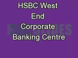 HSBC West End Corporate Banking Centre