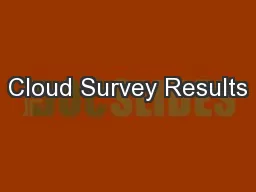 Cloud Survey Results