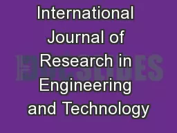 IJRET: International Journal of Research in Engineering and Technology