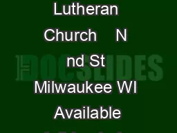 Clothing Banks Atonement Lutheran Church    N nd St Milwaukee WI  Available clothing baby