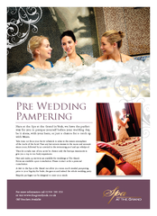 Pre Wedding PamperingHere at the Spa at the Grand in York, we have the