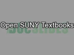 Open SUNY Textbooks