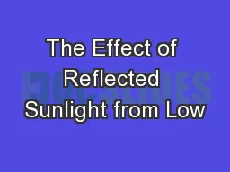 The Effect of Reflected Sunlight from Low