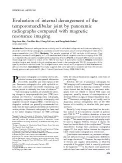 ORIGINALARTICLEEvaluationofinternalderangementofthetemporomandibularjo
