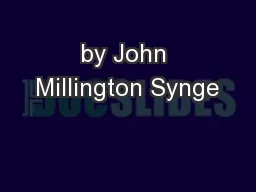 by John Millington Synge