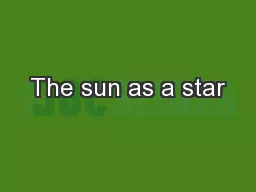 The sun as a star