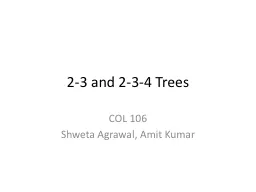 2-3 and 2-3-4 Trees